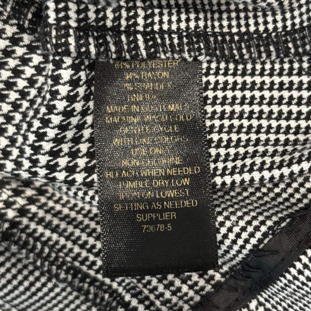 Worthington Women's Blazer Jacket Black White‎ Houndstooth Plaid Size Medium - Picture 4 of 5